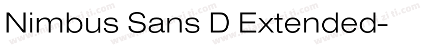 Nimbus Sans D Extended字体转换